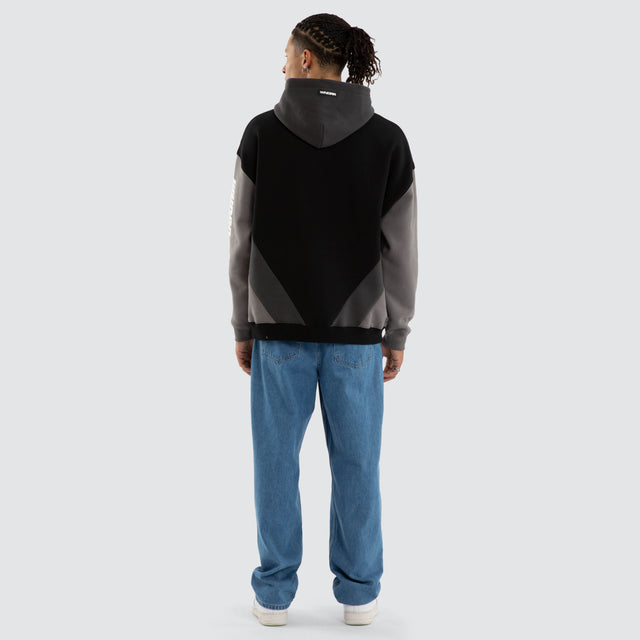 Drift Panel Hood Sweat Black/Grey
