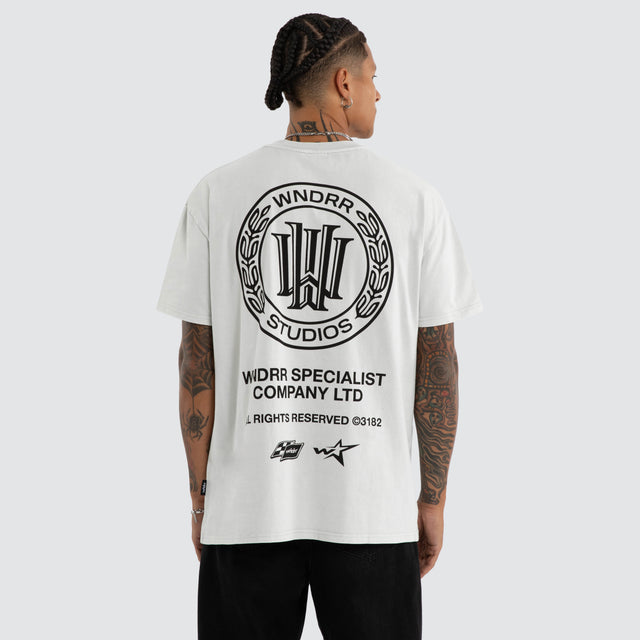 Velocity Box Fit Tee Washed Oyster
