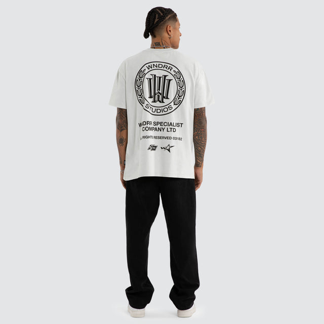 Velocity Box Fit Tee Washed Oyster