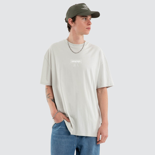 Shodo Box Fit Tee Oyster