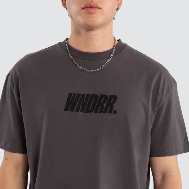 Drift Box Fit Tee Charcoal