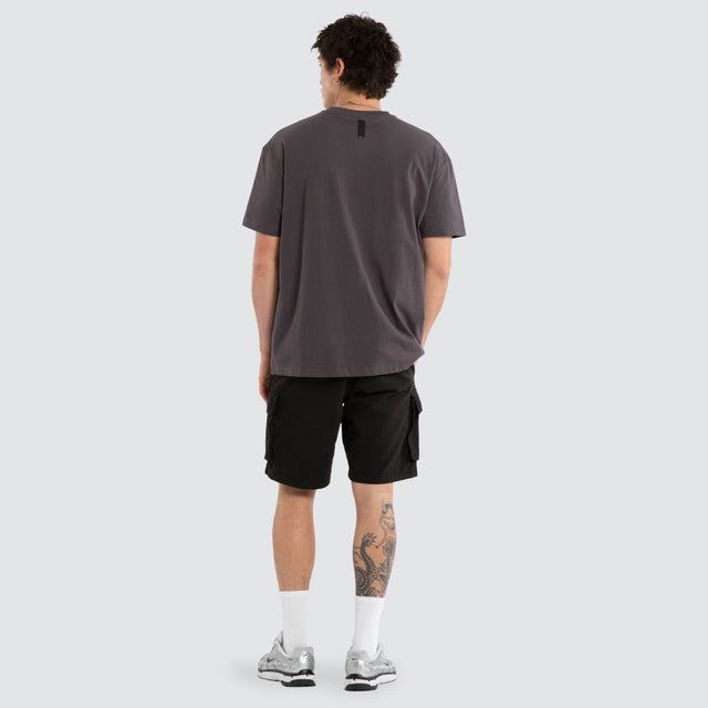 Drift Box Fit Tee Charcoal