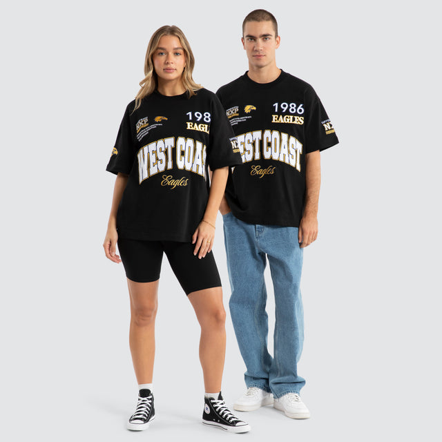 West Coast Eagles AFL Academy Tee Jet Black