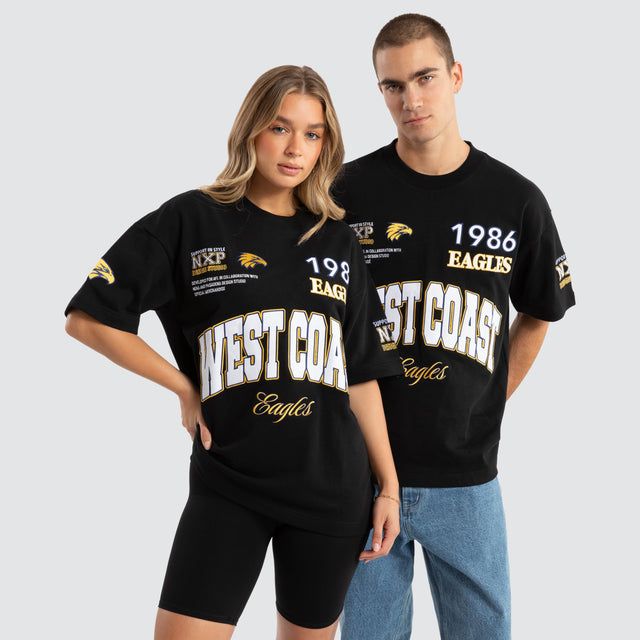 West Coast Eagles AFL Academy Tee Jet Black