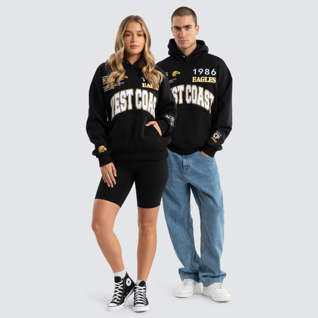 West Coast Eagles AFL Academy Hoodie Jet Black