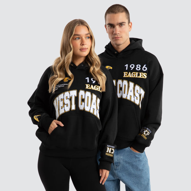 West Coast Eagles AFL Academy Hoodie Jet Black