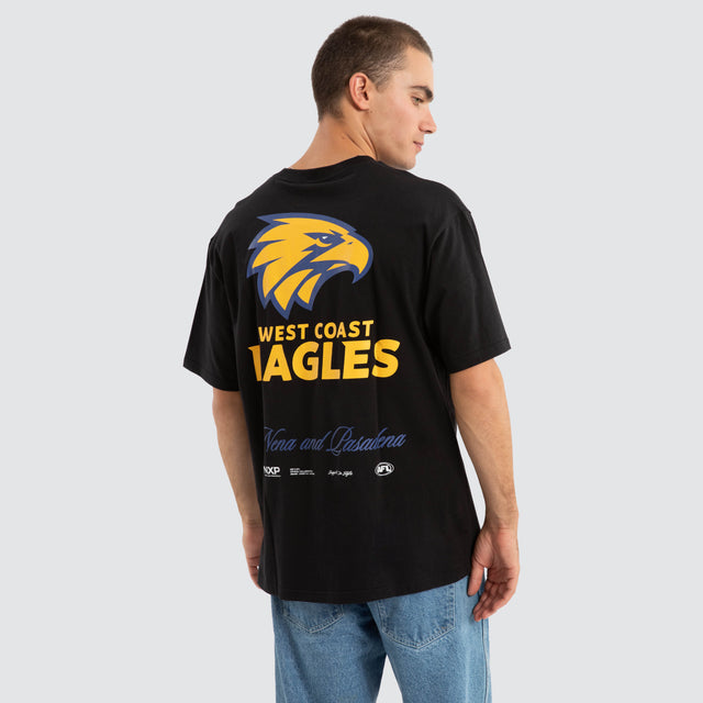 West Coast Eagles AFL Season Tee Jet Black