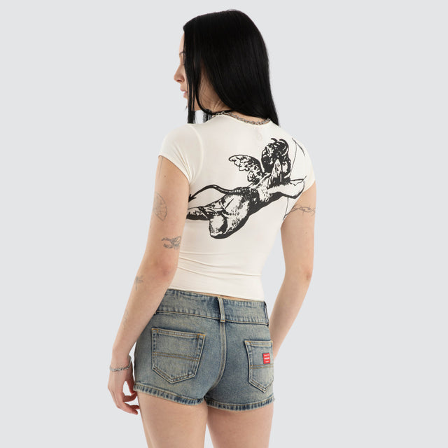 Cherub Cap Sleeve Top Zine