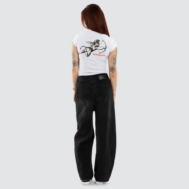 Cherub Cap Sleeve Top White