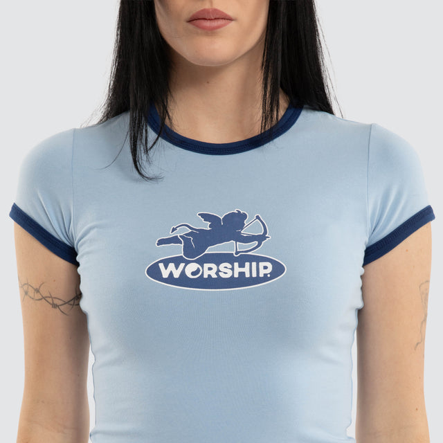 Shadow Cherub Ringer Tee Dream Blue