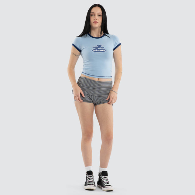 Shadow Cherub Ringer Tee Dream Blue