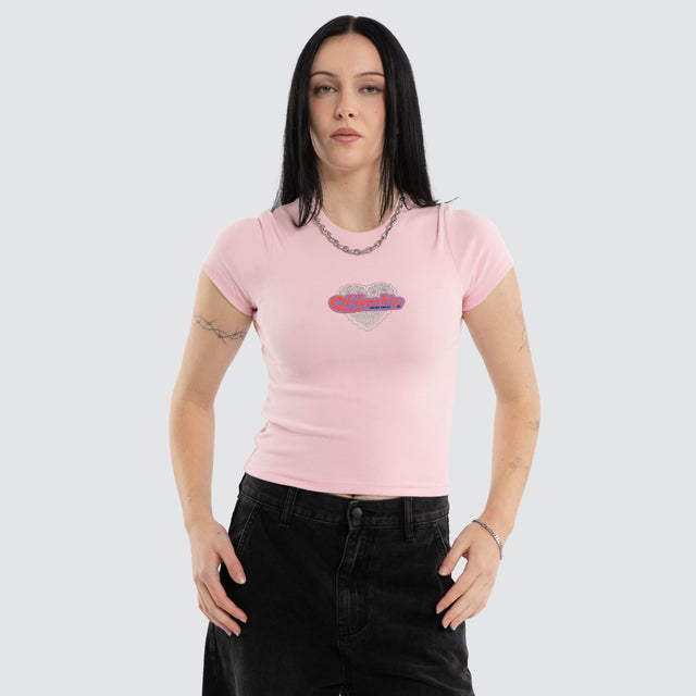 Yours Truly Slim Fit Tee Pink Parfait