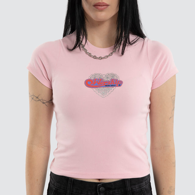 Yours Truly Slim Fit Tee Pink Parfait