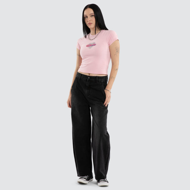 Yours Truly Slim Fit Tee Pink Parfait