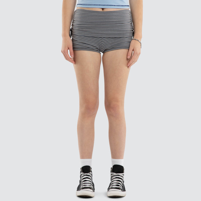 Ophelia Stripe Booty Shorts Magnet Stripe