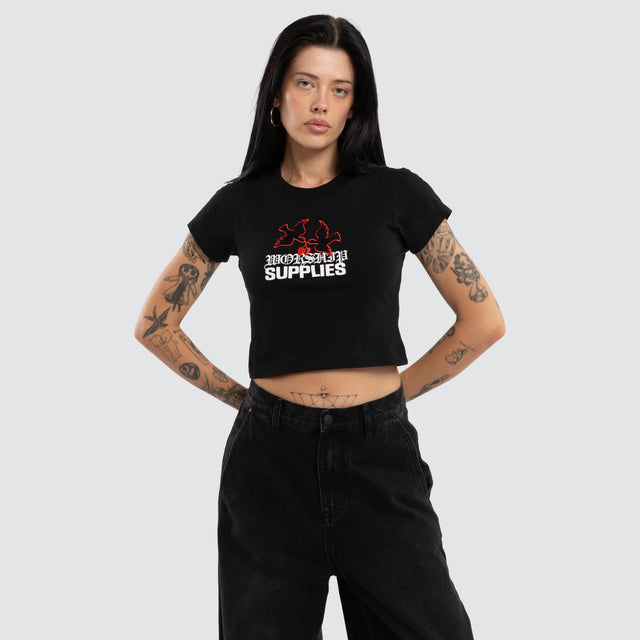 Love Birds Teeny Tee Black