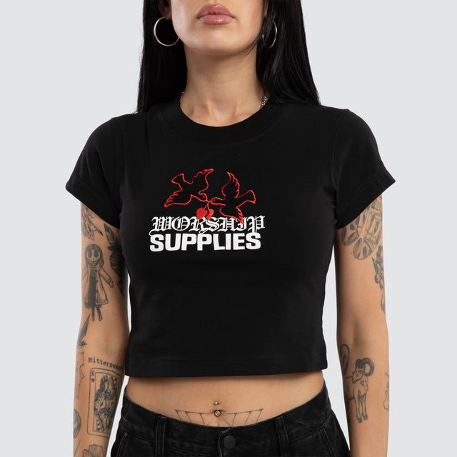 Love Birds Teeny Tee Black