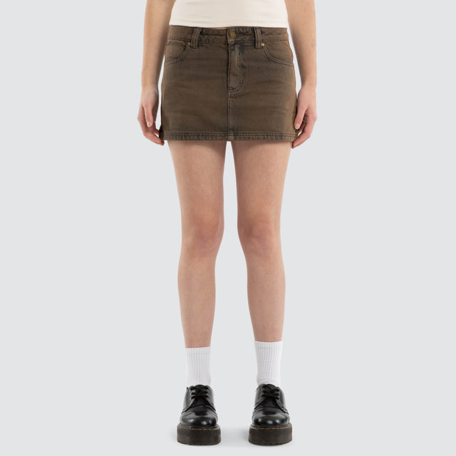 Ramona Mid Rise Micro Skirt Smoked Tarmac