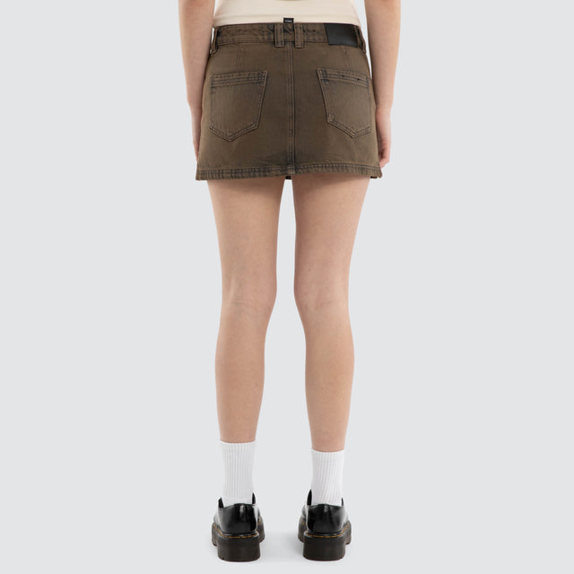 Ramona Mid Rise Micro Skirt Smoked Tarmac
