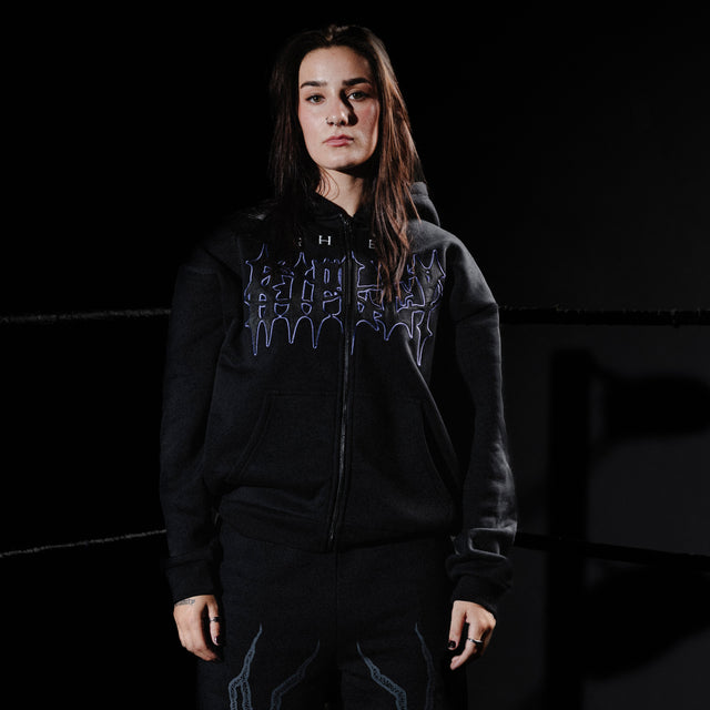 Rhea Ripley Chaos Street Zip Hoodie Anthracite Black