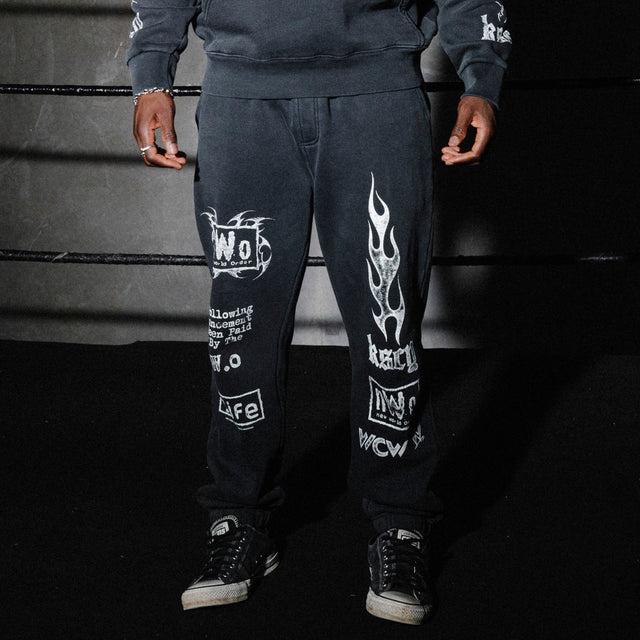NWO 4 Life Straight Trackpant Pigment Anthracite Black
