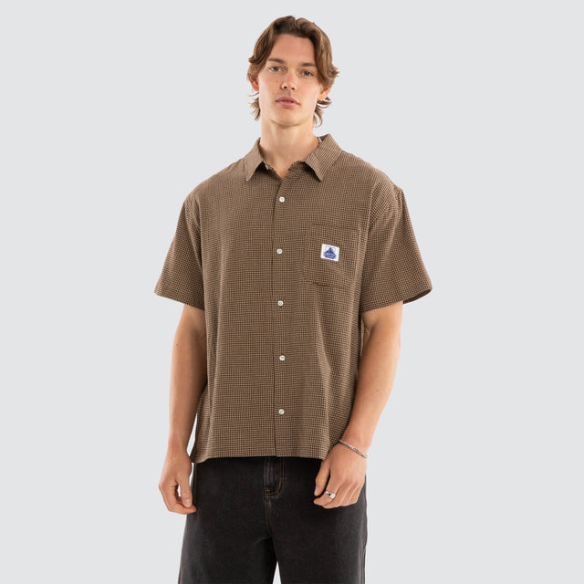 Liam Short Sleeve Shirt Brown