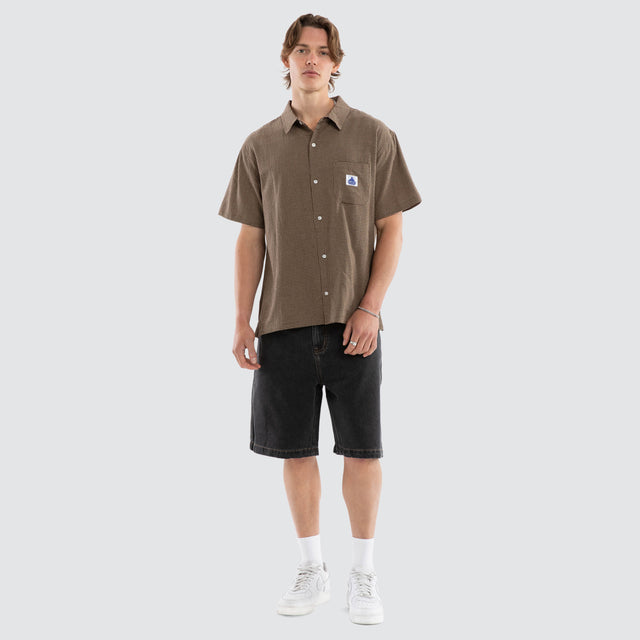 Liam Short Sleeve Shirt Brown