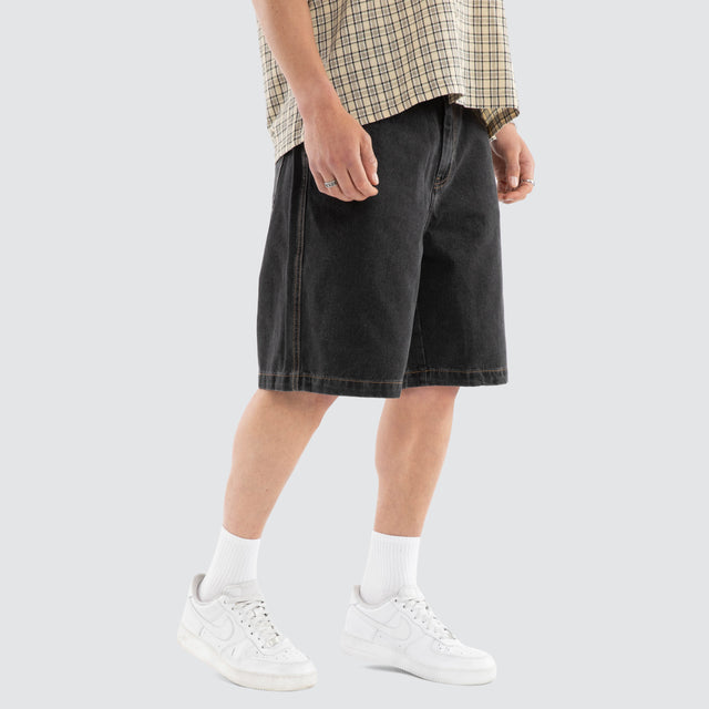 X&L Bull Denim 91 Short Washed Black