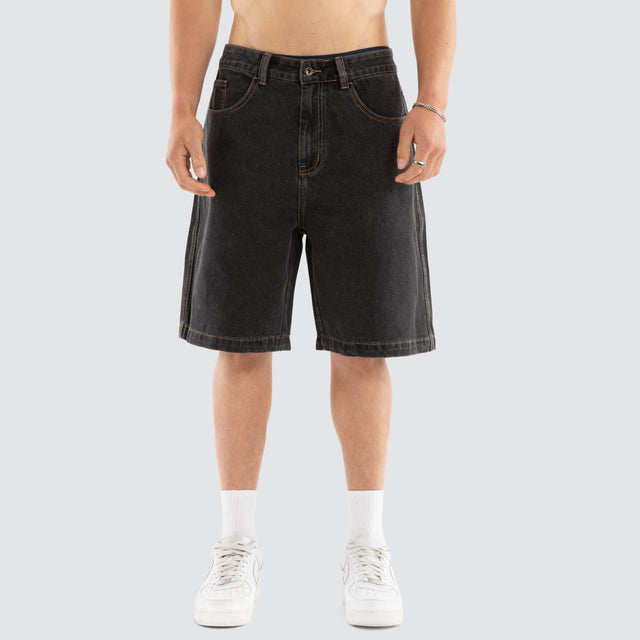 X&L Bull Denim 91 Short Washed Black