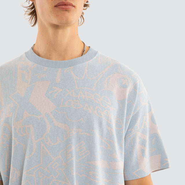 Allover Gorilla Fit Tee Dusty Blue