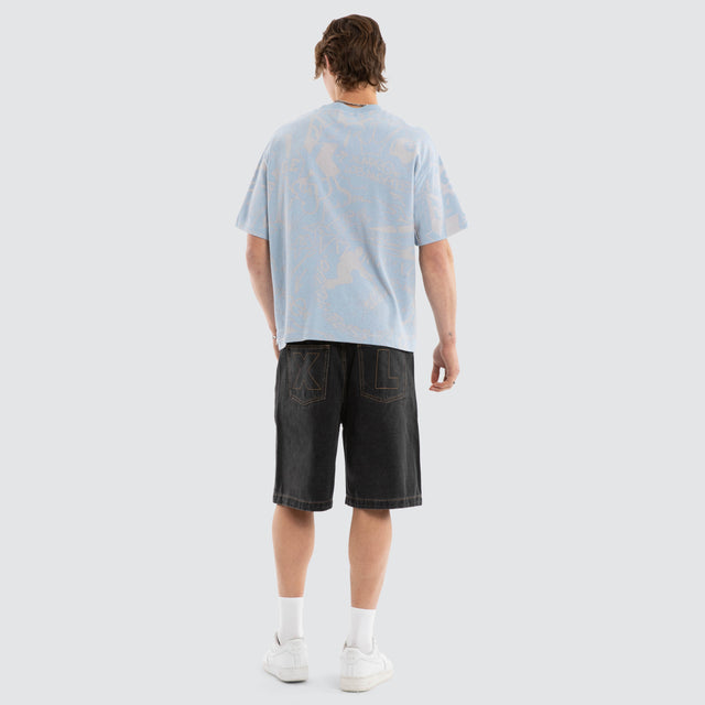 Allover Gorilla Fit Tee Dusty Blue