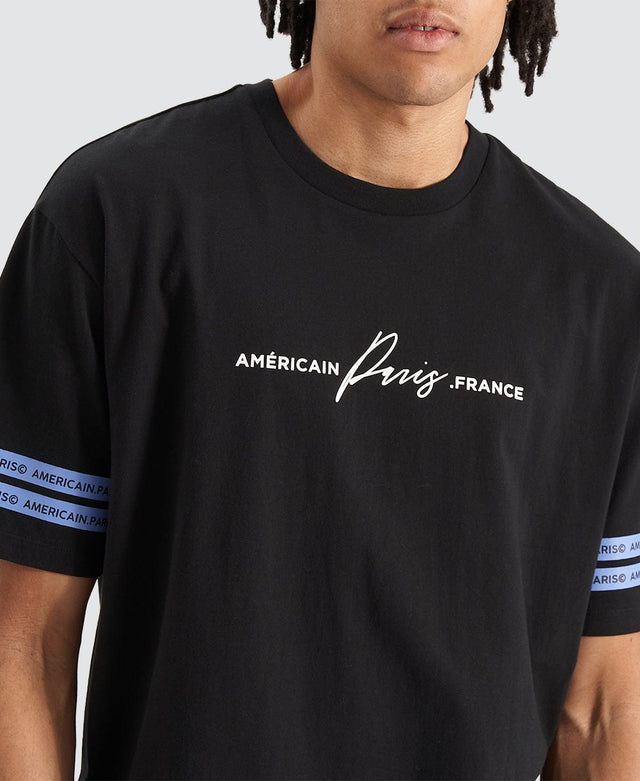 Americain All Saints Box Fit T-Shirt Jet Black
