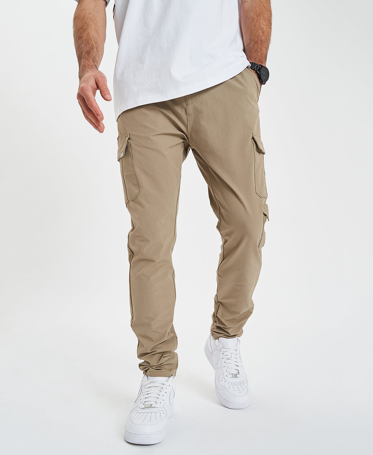Super Skinny Cargo Jeans With Knee Rips  boohooMAN USA