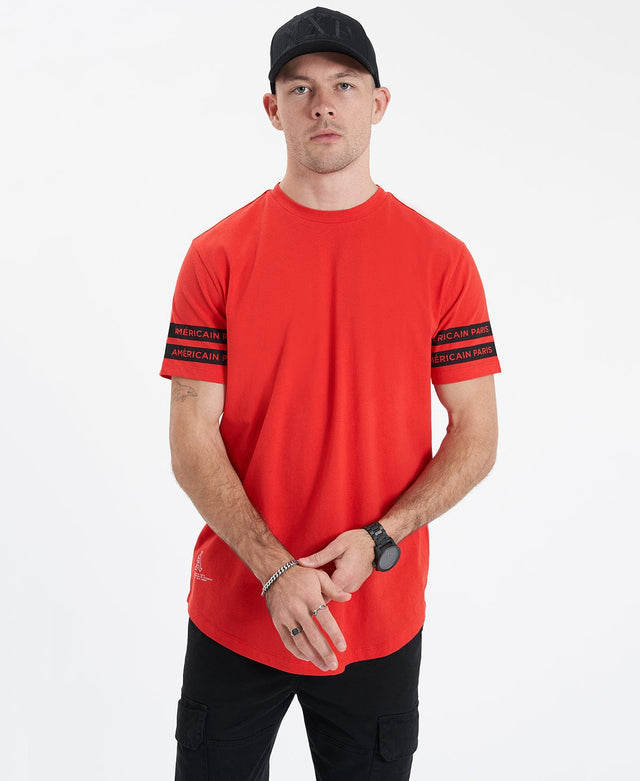 Americain Alpha Dual Curved Tee - AMERICAIN RED RED