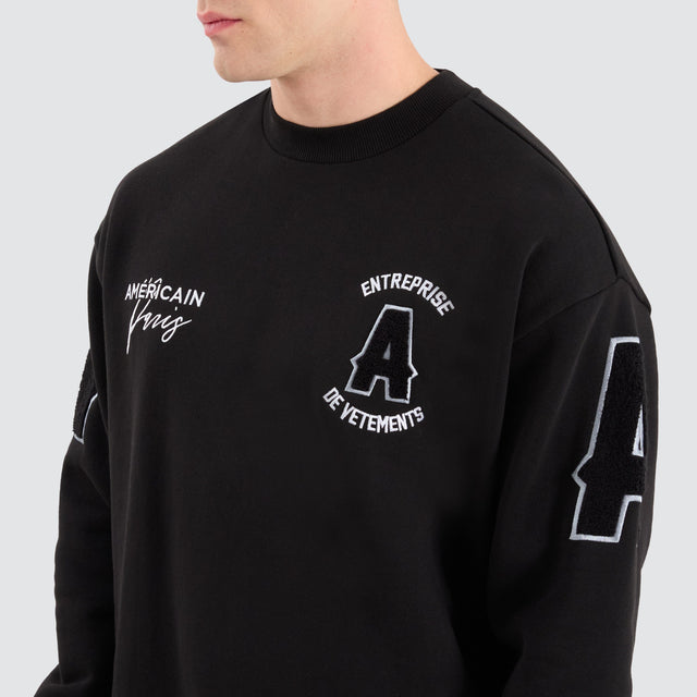 Americain Astral Reign Relaxed Sweater Jet Black