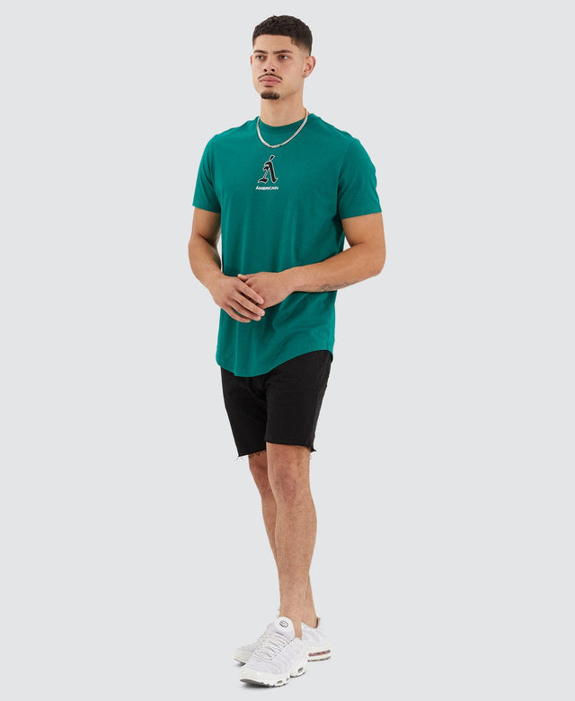 Americain Centeno Dual Curved T-Shirt Alpine Green