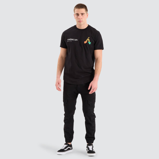 Americain Cybernetic Dual Curved Tee Jet Black