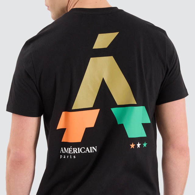 Americain Cybernetic Dual Curved Tee Jet Black