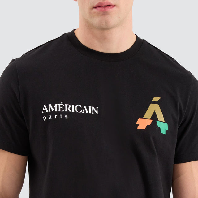 Americain Cybernetic Dual Curved Tee Jet Black