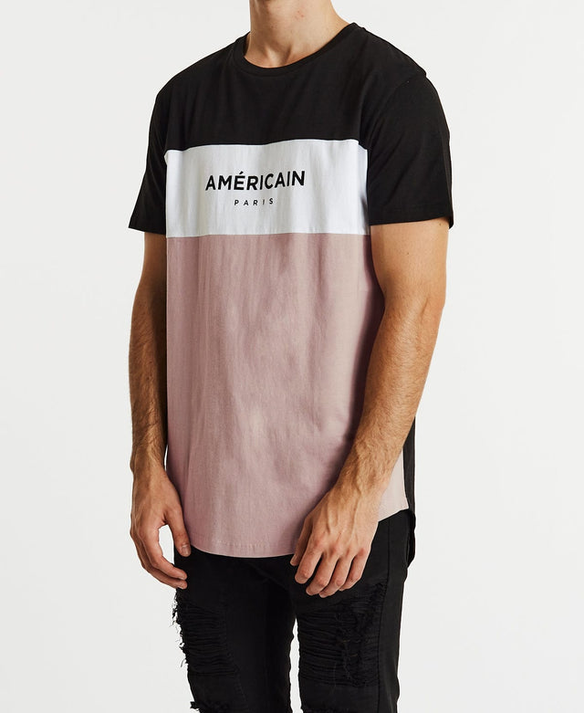 Americain Decider Dual Curved T-Shirt Jet Black