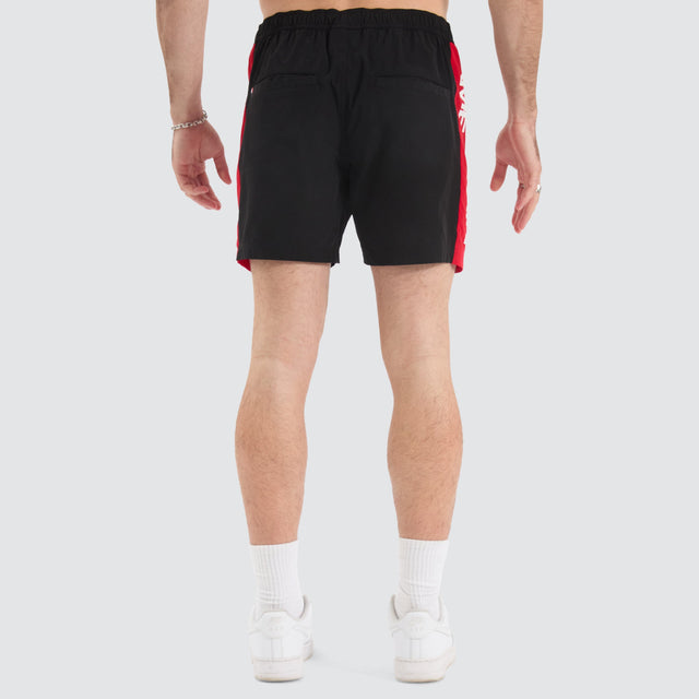 Americain Grima Beach Short Black/Red