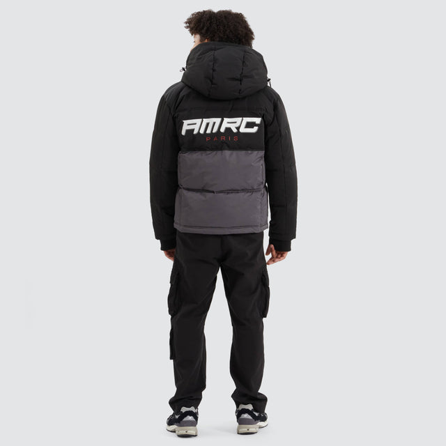 Americain Harlem Hooded Puffer Black/Asphalt