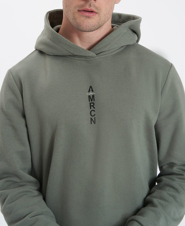 Americain Harmony Hooded Dual Curved Sweater - Agave Green GREEN