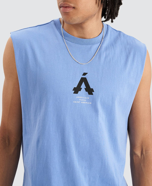 Americain Here Relaxed Fit Muscle Tee Blue Bonnet