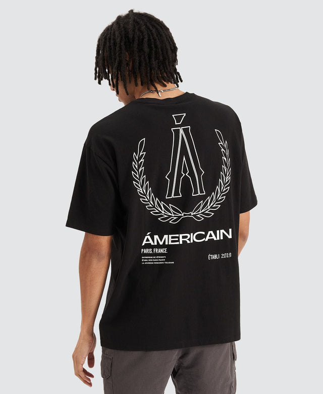 Americain Marseille Box Fit T-Shirt Jet Black