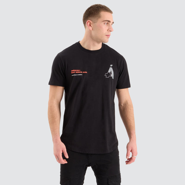 Americain Meriadoc Dual Curved Tee Jet Black