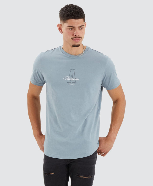 Americain Minas Dual Curved T-Shirt Lead Grey