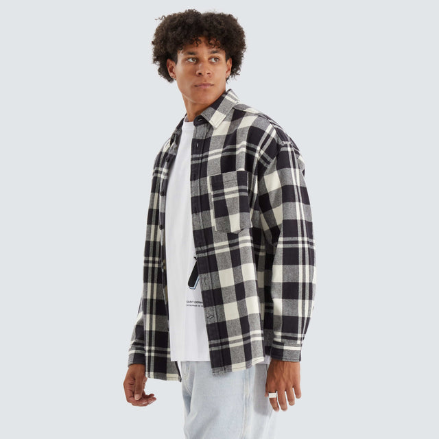 Americain Neihart Longsleeve Shirt Cream Black Check