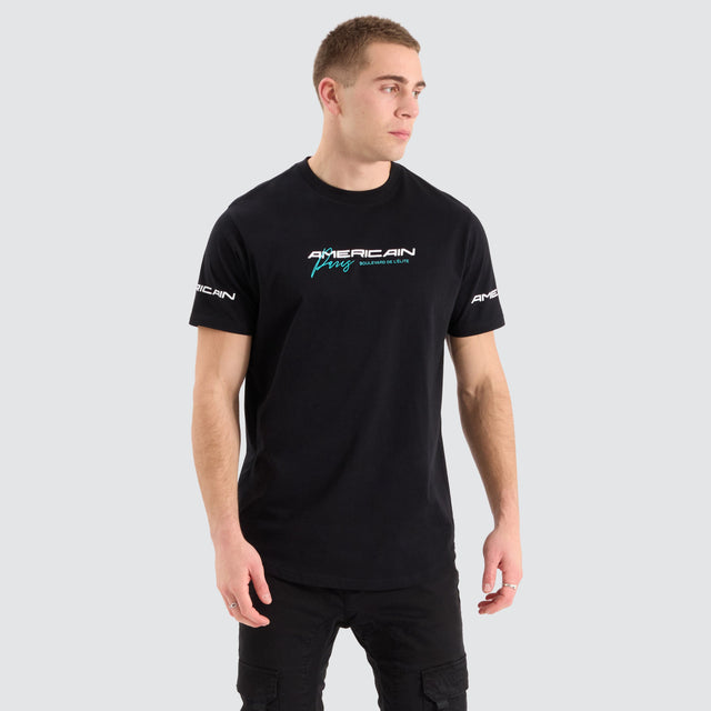 Americain Peregrin Dual Curved Tee Jet Black