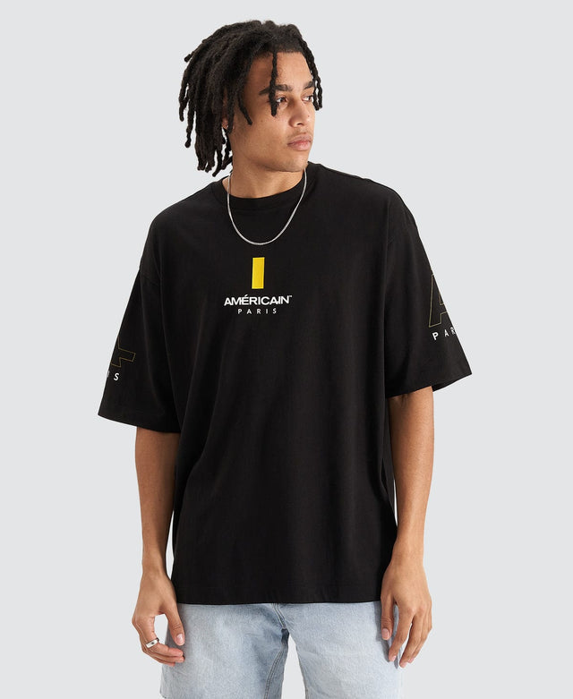 Americain Remi Extra Oversized T-Shirt Jet Black